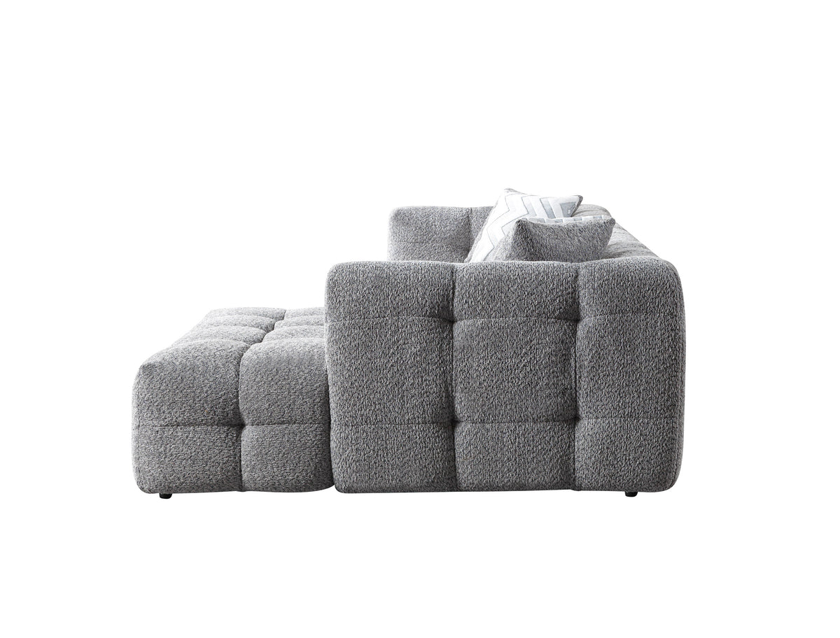 Ivy Gray Boucle RAF 110" Sectional