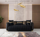 Carlina Black Velvet Sofa & Loveseat