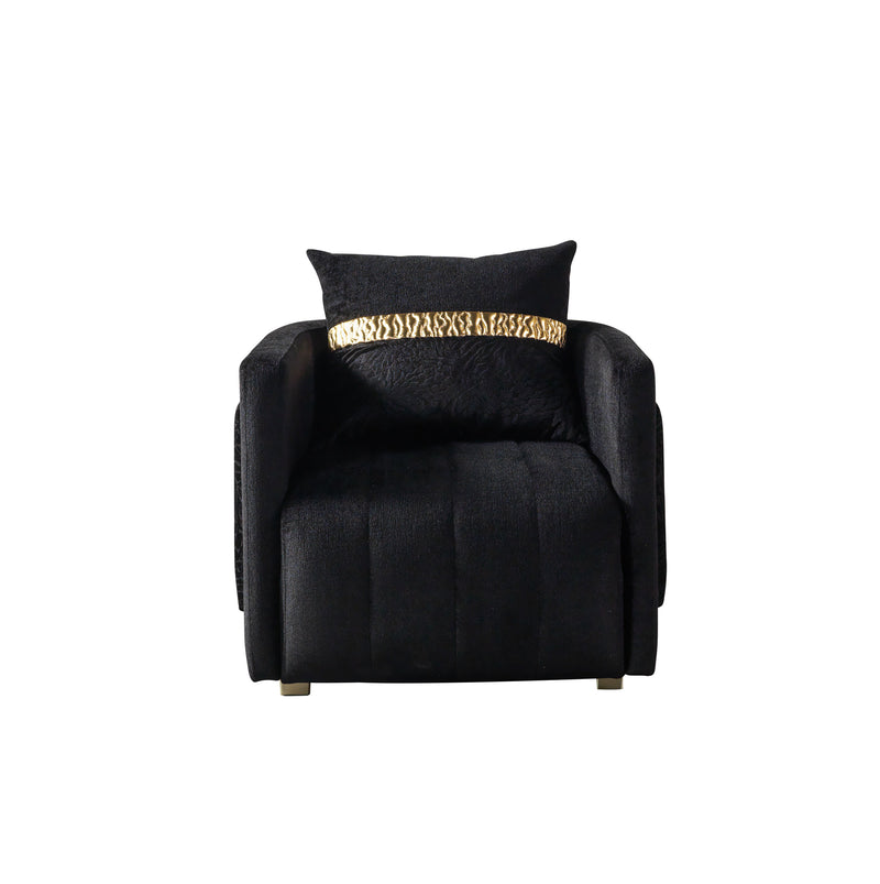 Carlina Black Velvet Sofa & Loveseat