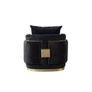 Carlina Black Velvet Sofa & Loveseat