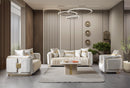 Carlina Ivory Velvet Sofa & Loveseat