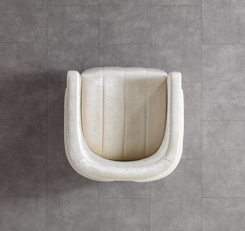 Carlina Ivory Velvet Chair