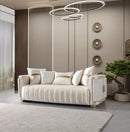 Carlina Ivory Velvet Sofa & Loveseat