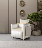 Carlina Ivory Velvet Chair