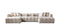 Ivy Sand Boucle Double Chaise 146" Sectional