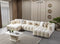 Ivy Ivory Boucle Double Chaise 146" Sectional