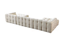 Ivy Ivory Boucle Double Chaise 146" Sectional