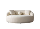Bonita Ivory Boucle Round Sofa  71"