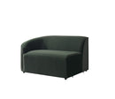 Cloe Green Velvet Curved 134" RAF Sectional