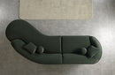 Cloe Green Velvet Curved 134" RAF Sectional