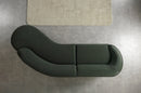Cloe Green Velvet Curved 134" RAF Sectional