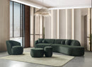 Cloe Green Velvet Curved 134" RAF Sectional