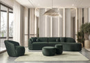 Cloe Green Velvet Curved 134" RAF Sectional