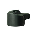 Cloe Green Velvet Curved 134" RAF Sectional