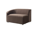 Cloe Coffee Velvet Curved 134" RAF Sectional