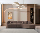 Cloe Coffee Velvet Curved 134" RAF Sectional