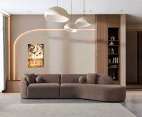 Cloe Coffee Velvet Curved 134