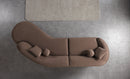 Cloe Coffee Velvet Curved 134" RAF Sectional