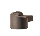 Cloe Coffee Velvet Curved 134" RAF Sectional