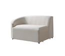 Cloe Ivory Velvet Curved 134" RAF Sectional