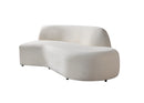 Cloe Ivory Velvet Curved 134" RAF Sectional