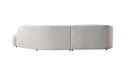 Cloe Ivory Velvet Curved 134" RAF Sectional