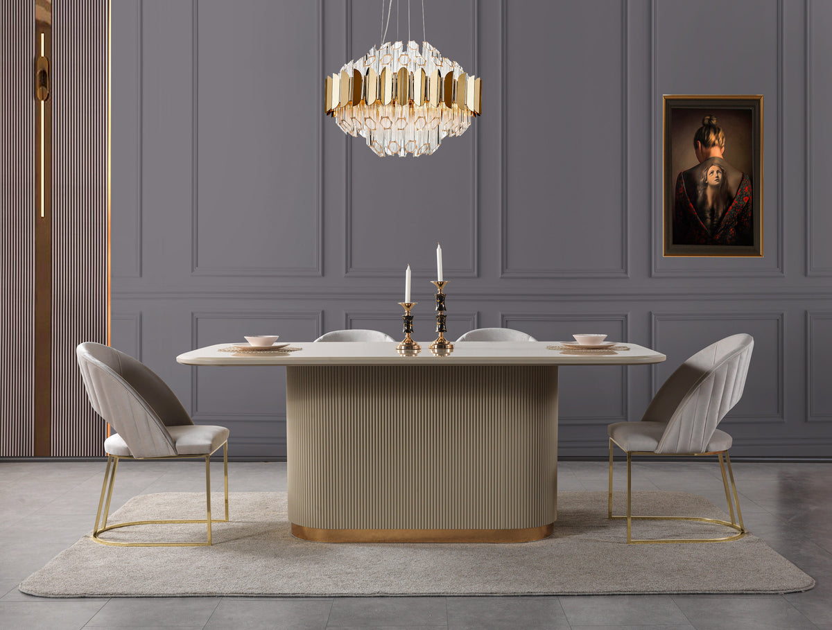 Milena Capuccino 7-Piece Dining Set