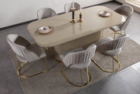 Milena Capuccino 7-Piece Dining Set