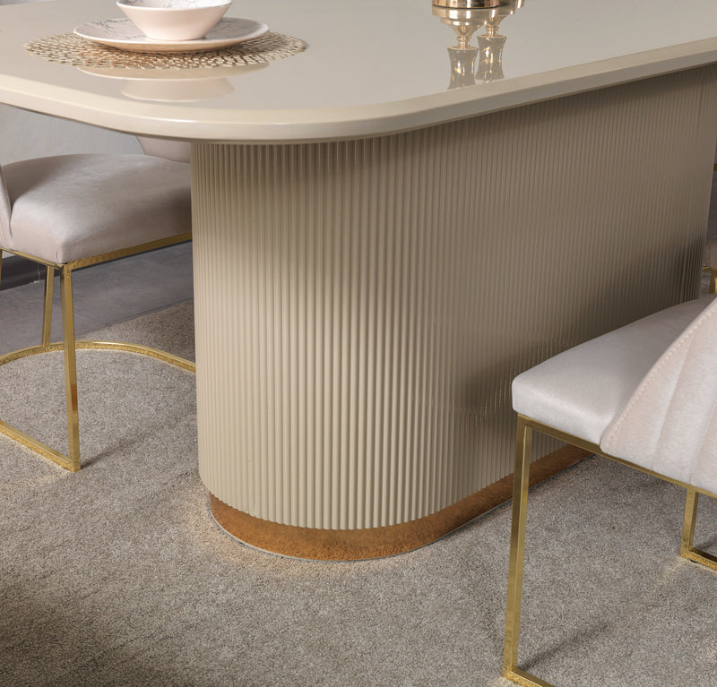 Milena Capuccino 7-Piece Dining Set – Nova Furniture