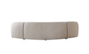Bonita Ivory Velvet 3-Piece Curved 138" Sectional