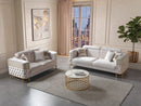 Fabiana Ivory Velvet Loveseat