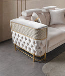 Fabiana Ivory Velvet Loveseat
