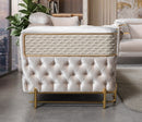 Fabiana Ivory Velvet Sofa & Loveseat
