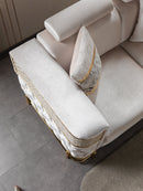 Fabiana Ivory Velvet Sofa & Loveseat
