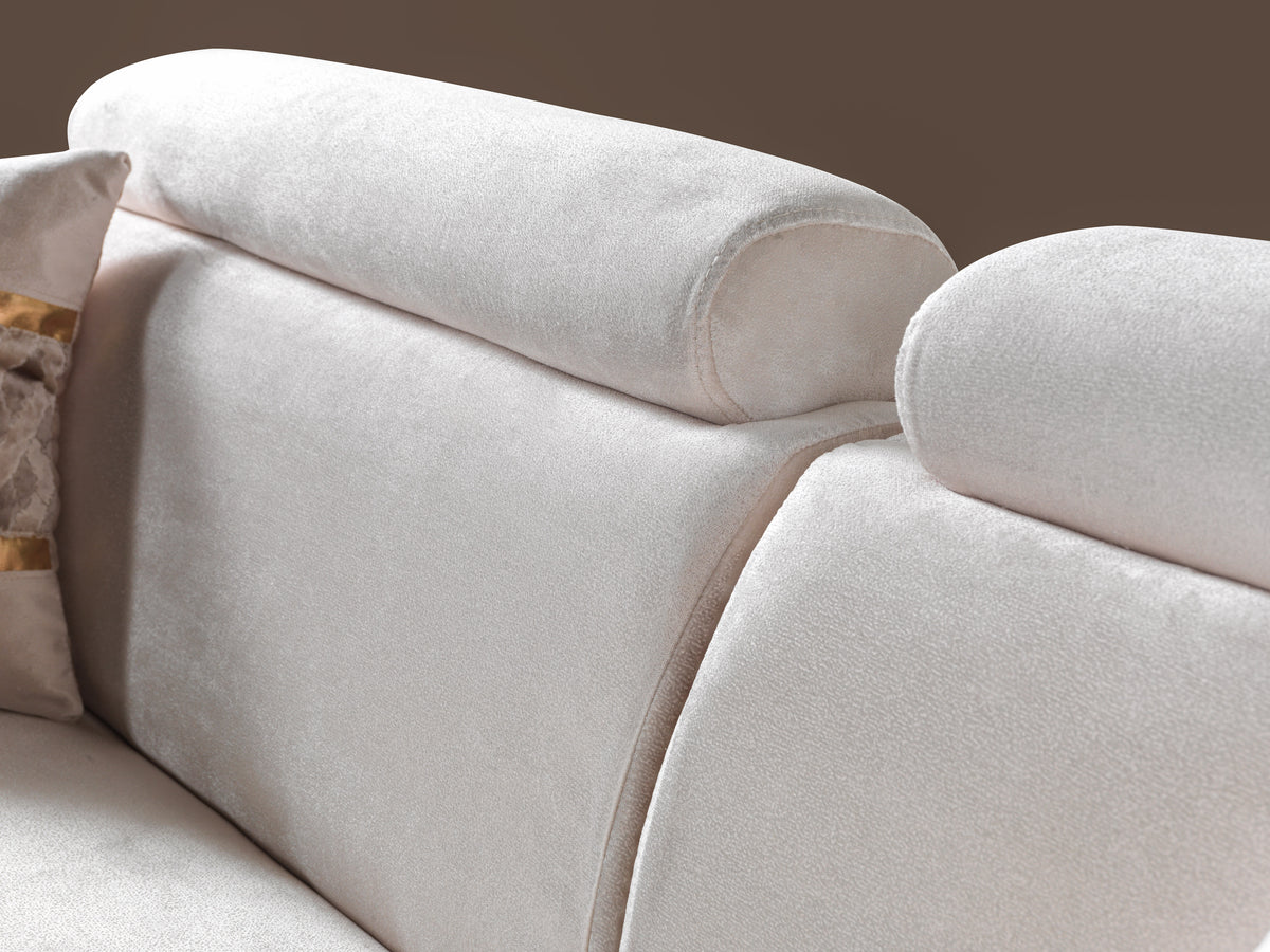 Fabiana Ivory Velvet Sofa & Loveseat