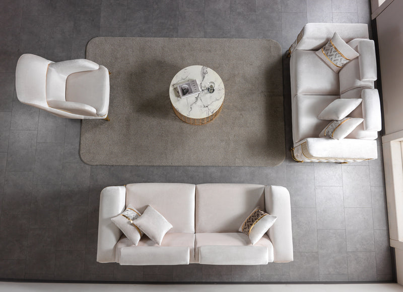 Fabiana Ivory Velvet Sofa & Loveseat – Nova Furniture