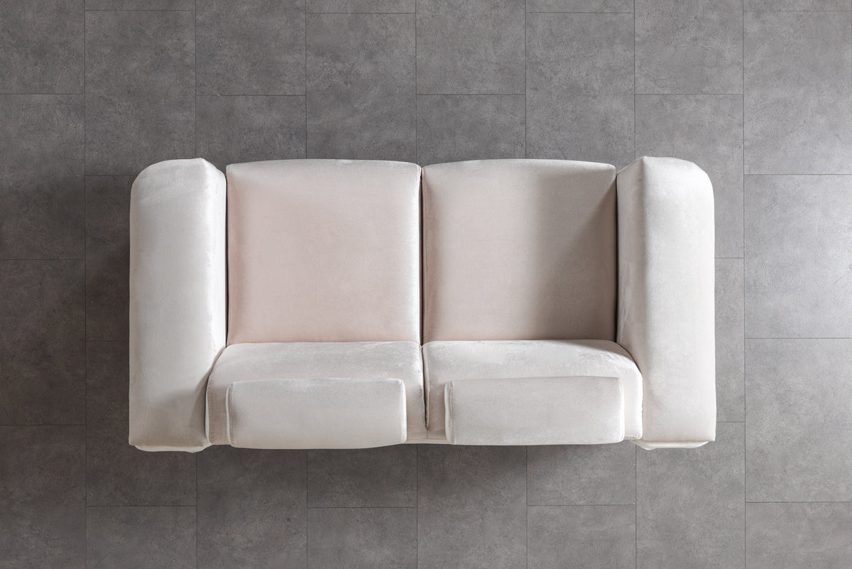 Fabiana Ivory Velvet Sofa & Loveseat