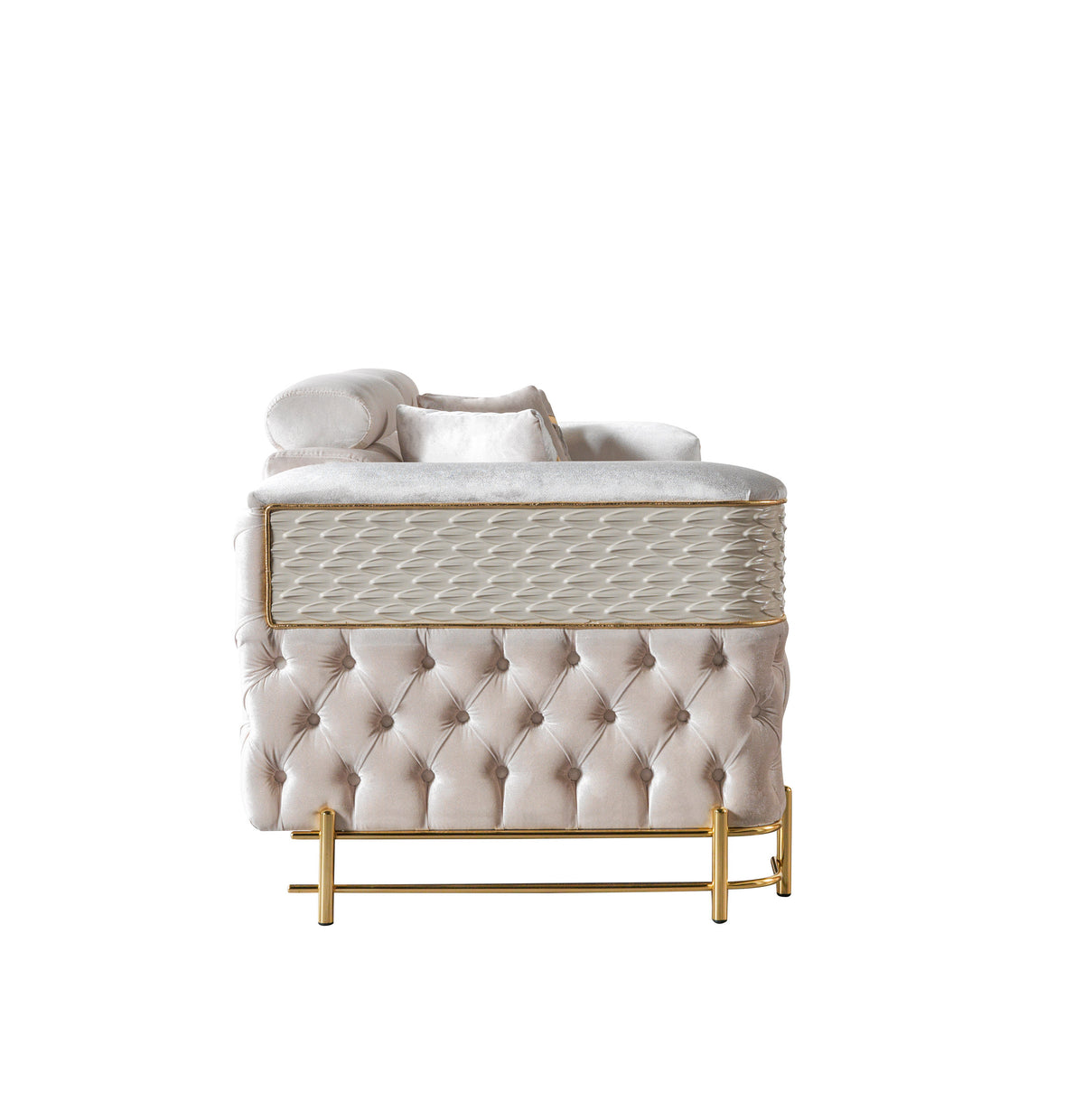 Fabiana Ivory Velvet Sofa & Loveseat