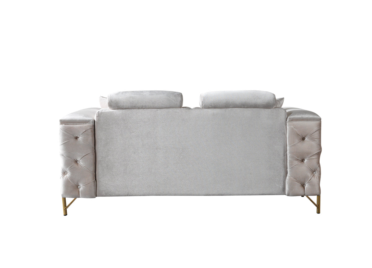 Fabiana Ivory Velvet Sofa & Loveseat