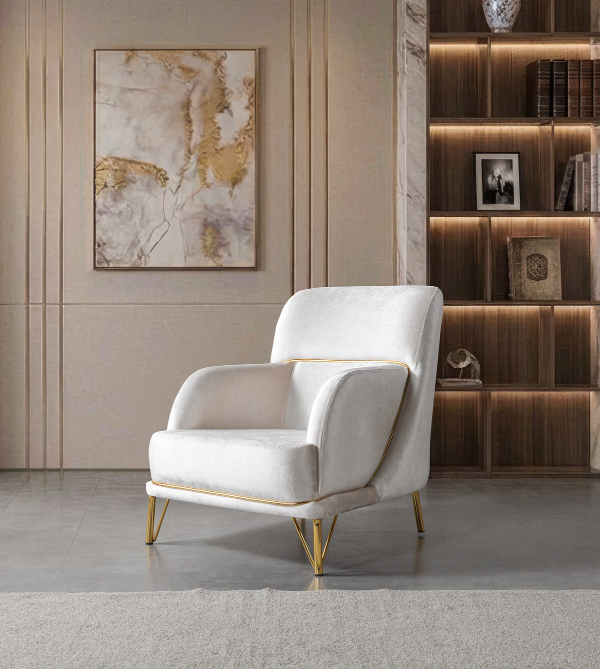 Fabiana Ivory Velvet Sofa & Loveseat