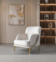 Fabiana Ivory Velvet Chair