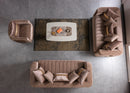 Carlina Coffee Velvet Sofa & Loveseat