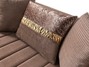 Carlina Coffee Velvet Sofa & Loveseat