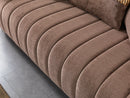 Carlina Coffee Velvet Sofa & Loveseat