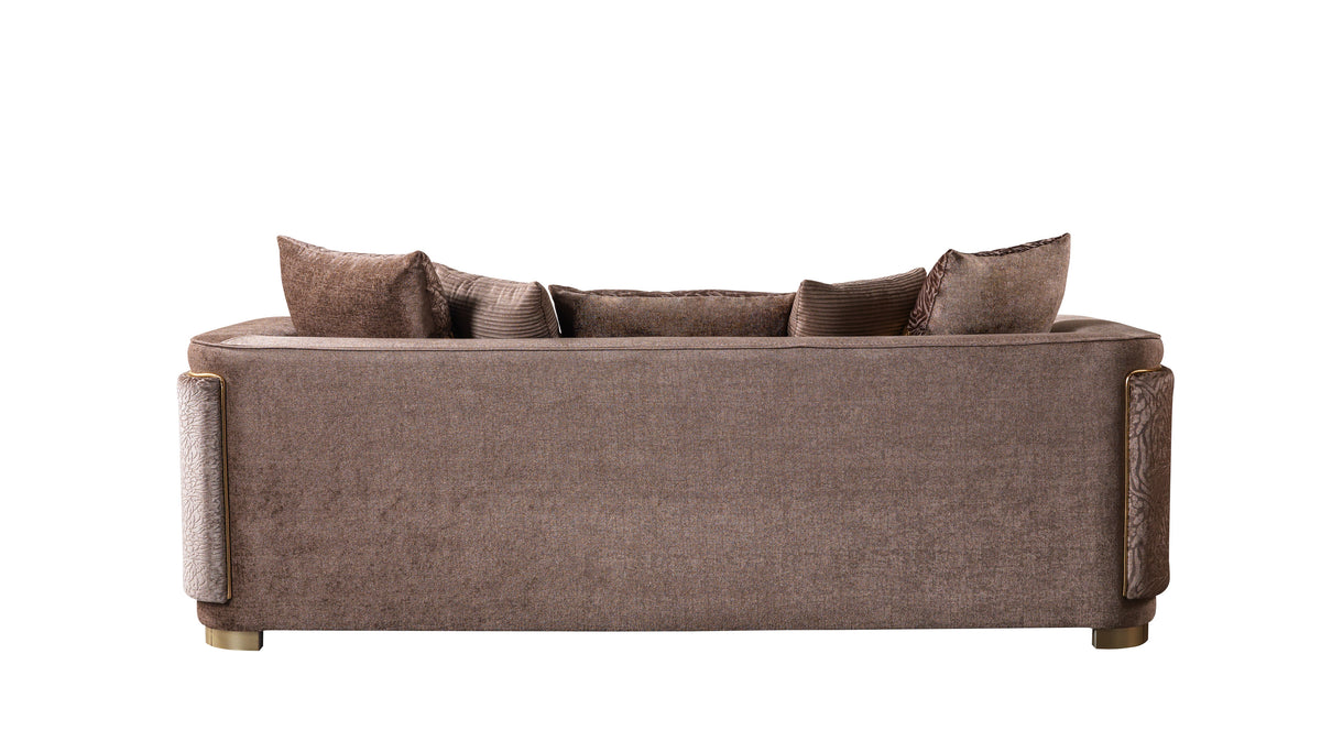 Carlina Coffee Velvet Sofa & Loveseat