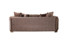 Carlina Coffee Velvet Sofa & Loveseat