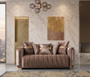 Carlina Coffee Velvet Sofa & Loveseat
