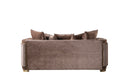 Carlina Coffee Velvet Sofa & Loveseat