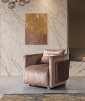 Carlina Coffee Velvet Chair