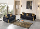 Florence Black Velvet Sofa 88" & Loveseat 64"